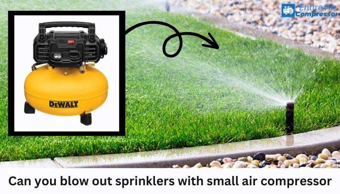can you blow out sprinklers with small air compressor 
