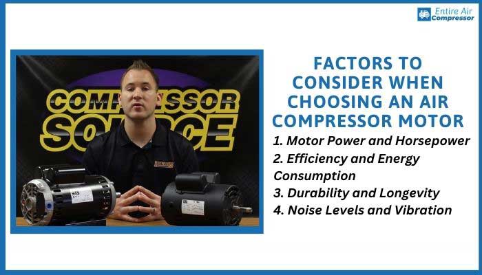 Factors to Consider When Choosing an Air Compressor Motor